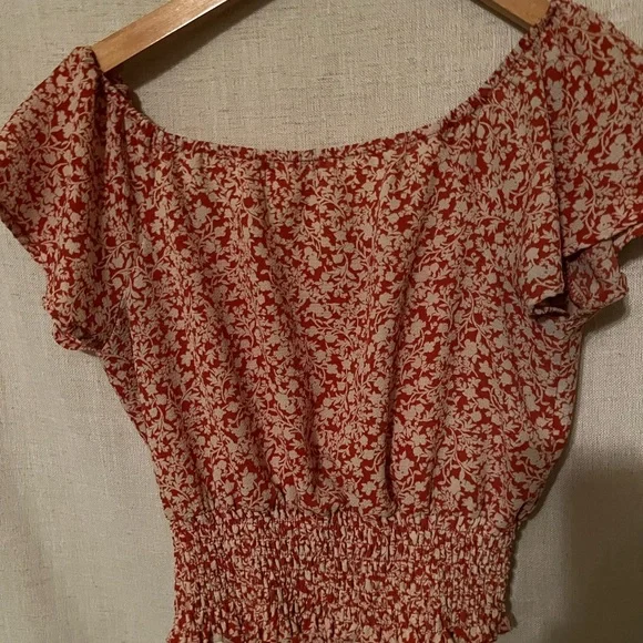Monteau Floral Cropped Top Size M - Picture 2 of 4
